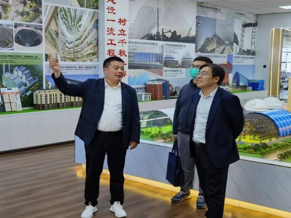 濟寧市任城區副區長孔繁華蒞臨濟寧一建鋼結構工程有限公司指導工作